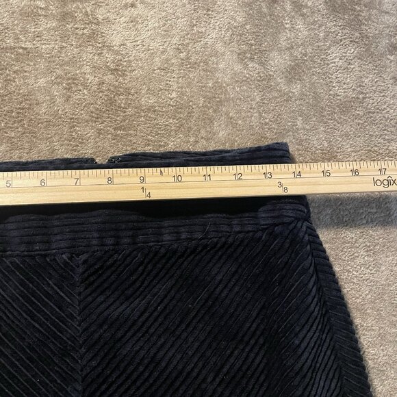 Gap Skirt Womens 6 Corduroy Black Pencil Knee Fitted Back Zipper Modest Minimal - Picture 4 of 5